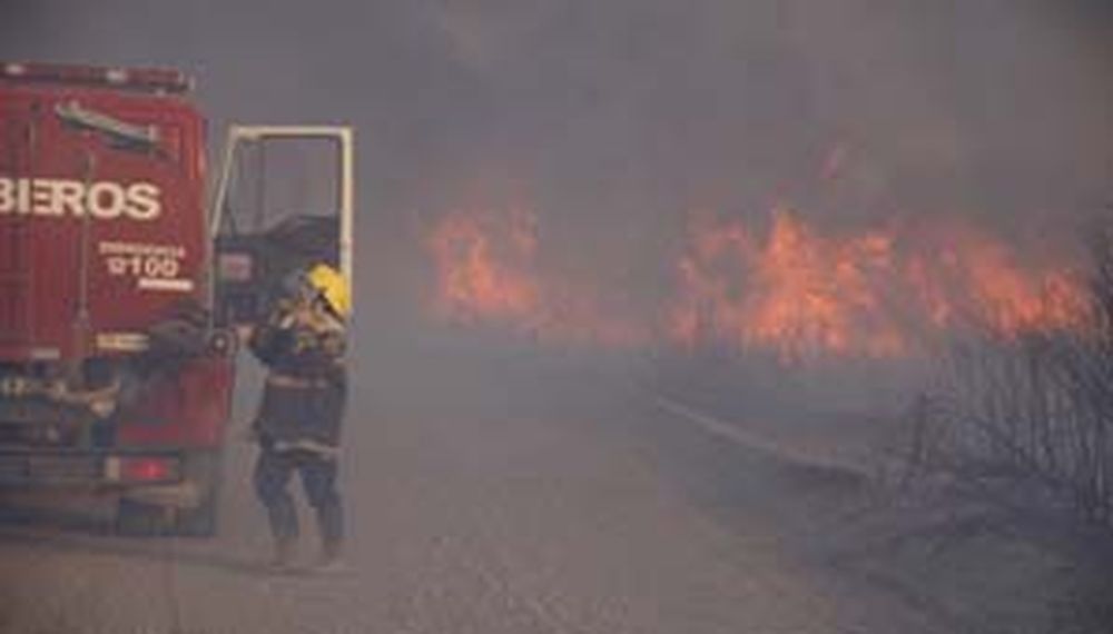 Bomberos sofocó varios incendios provocados por el viento Zonda