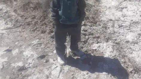 Así se encontraba en nene hallado en un descampado.