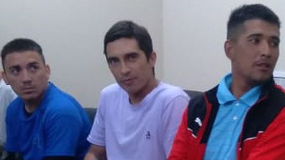 Desde la izquierda, Jesús Jorge y Matías Elizondo (únicos que van a juicio) Pedro Montiveros Cabanay (organizador) y Juan José Sánchez (jefe).