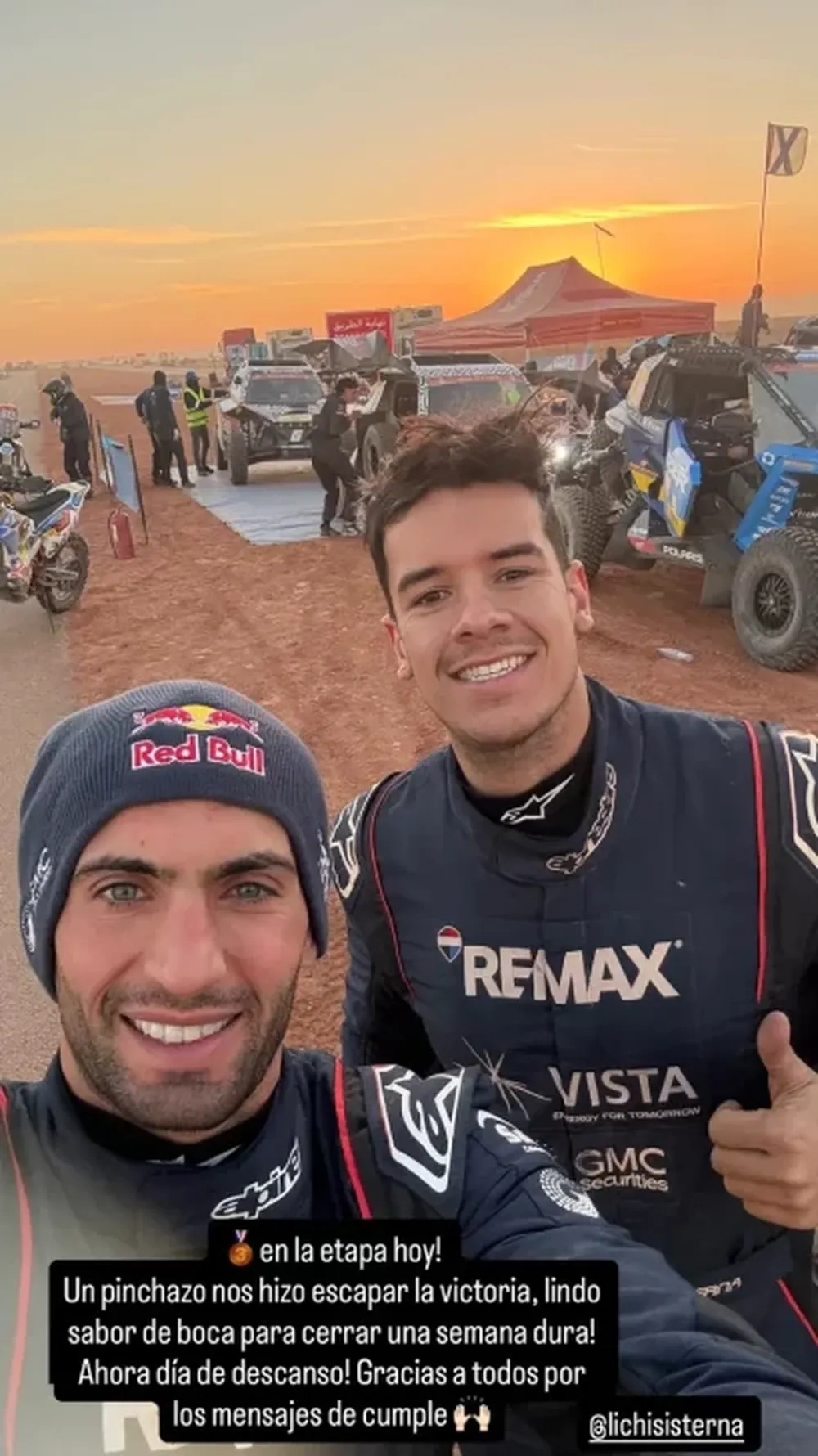 Lisandro Sisterna hace historia para San Juan: junto a Kevin Benavídes ganaron la etapa 7 del Rally Dakar