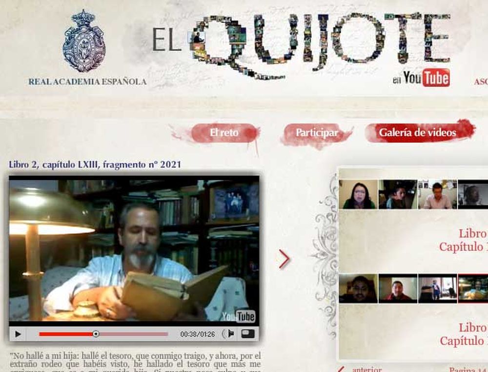 El Quijote en youtube, leído por más de 4000 hispanos