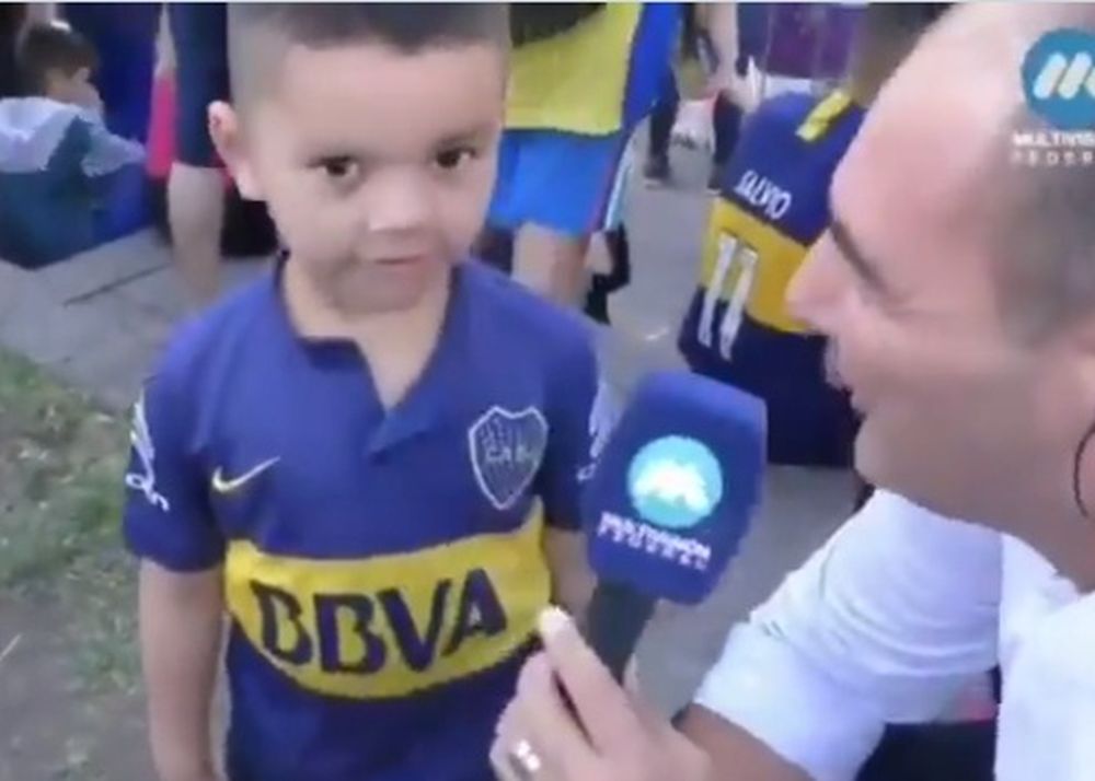 El furcio del nene que fue a los festejos de Boca y se viralizó