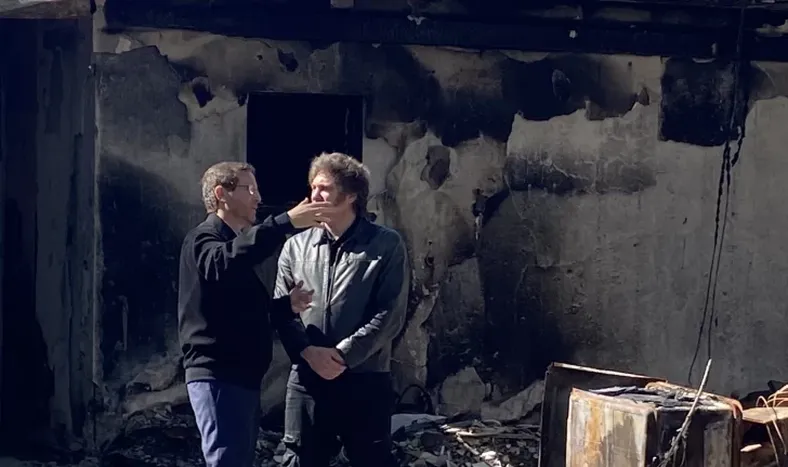 Milei visitó uno de los kibutz israelíes atacados por Hamás