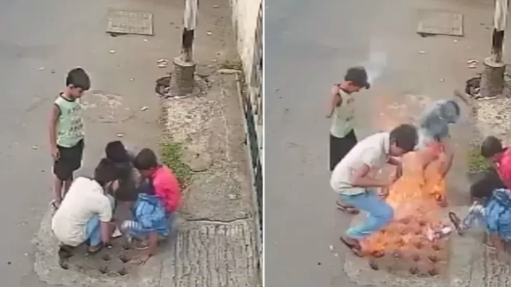 Niños prendieron petardos sobre una tubería de gas y casi provocan una tragedia