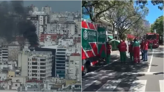 Se incendió la terraza de un edificio y evacuaron a más de 200 personas