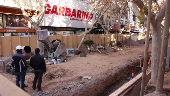 Espiá cómo están las obras en la Peatonal, desde la altura
