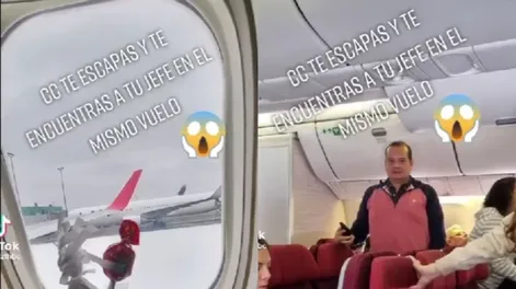 Le mintió a su jefe para irse de vacaciones: se lo encontró en el mismo vuelo