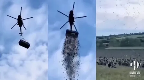 Un influencer arrojó un millón de dólares desde un helicóptero para sus fanáticos