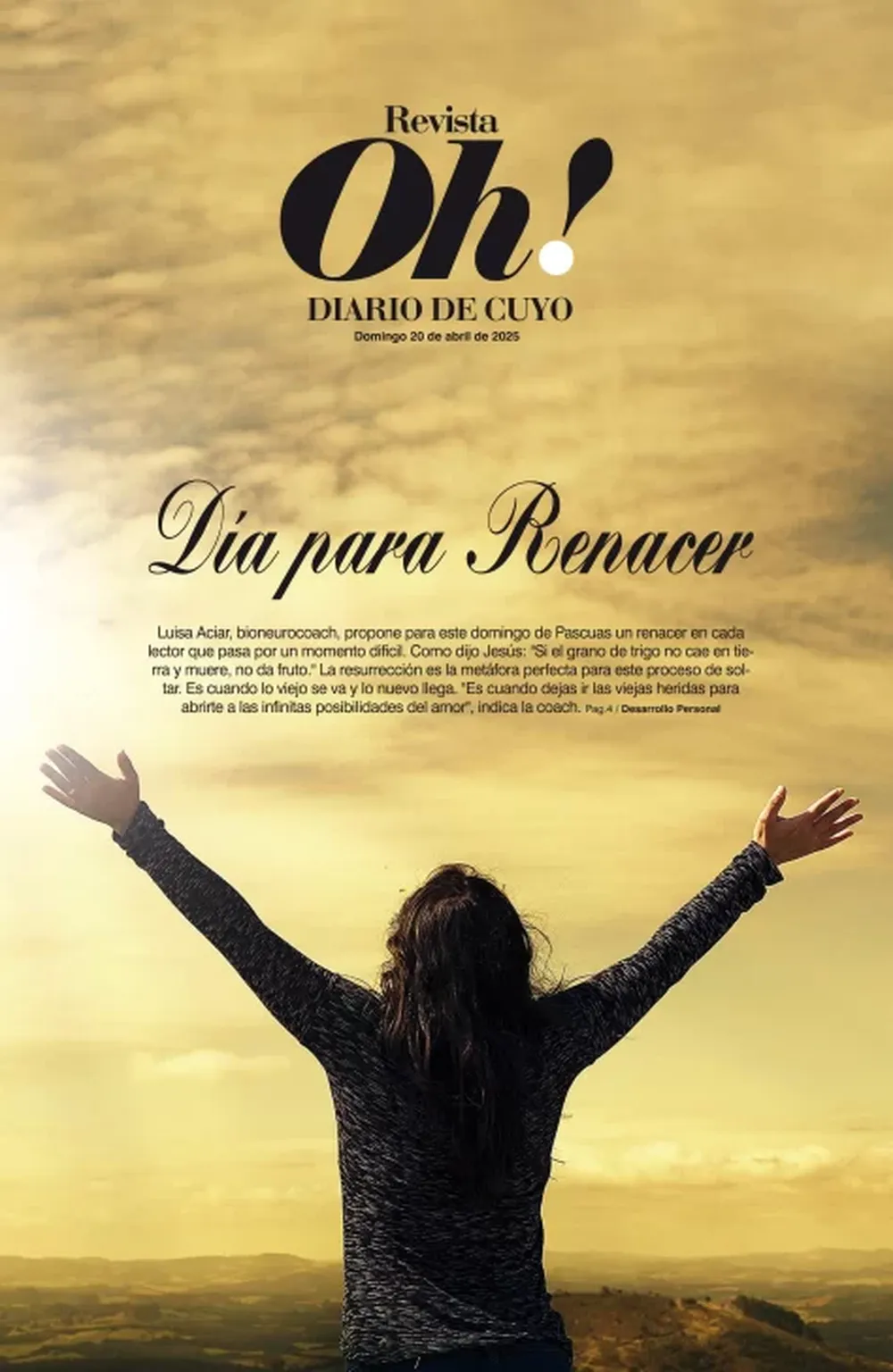 Tapa Revista Oh! 20 de Abril de 2025