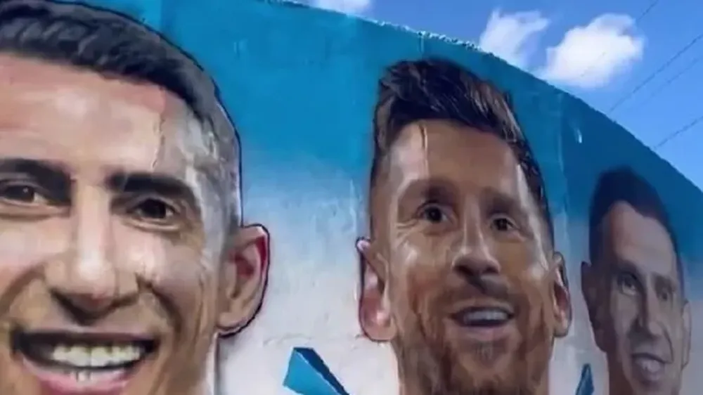 Maximiliano Bagnasco mostró el nuevo mural en homenaje a los Campeones del Mundo