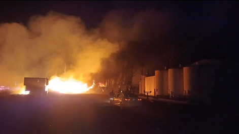 Incendio en Santa Lucía.