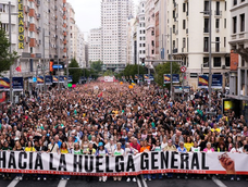 Huelga en España.