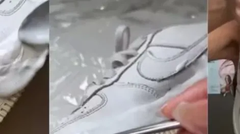 Mostró el truco definitivo para blanquear las zapatillas y se volvió viral