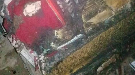 Dañino incendio perjudicó a una familia que vive en un asentamiento