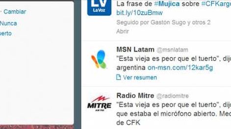 La frase de Mujica sobre CFK es tendencia en Twitter
