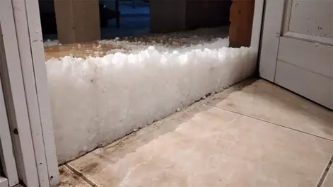 Fotos y videos de la impresionante caída de granizo en Entre Ríos