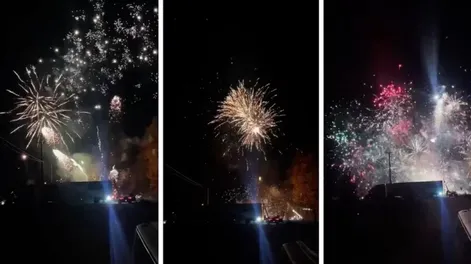 Chocó un camión con fuegos artificiales y provocó un espectáculo de luces