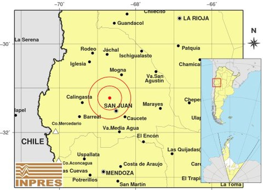 Dos sismos sentidos en San Juan con diferencia de apenas cuatro horas