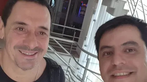 Mariano Andrés Herrera junto a Ricardo Mollo en San Juan.