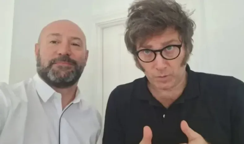 Javier Milei y Spagnuolo.