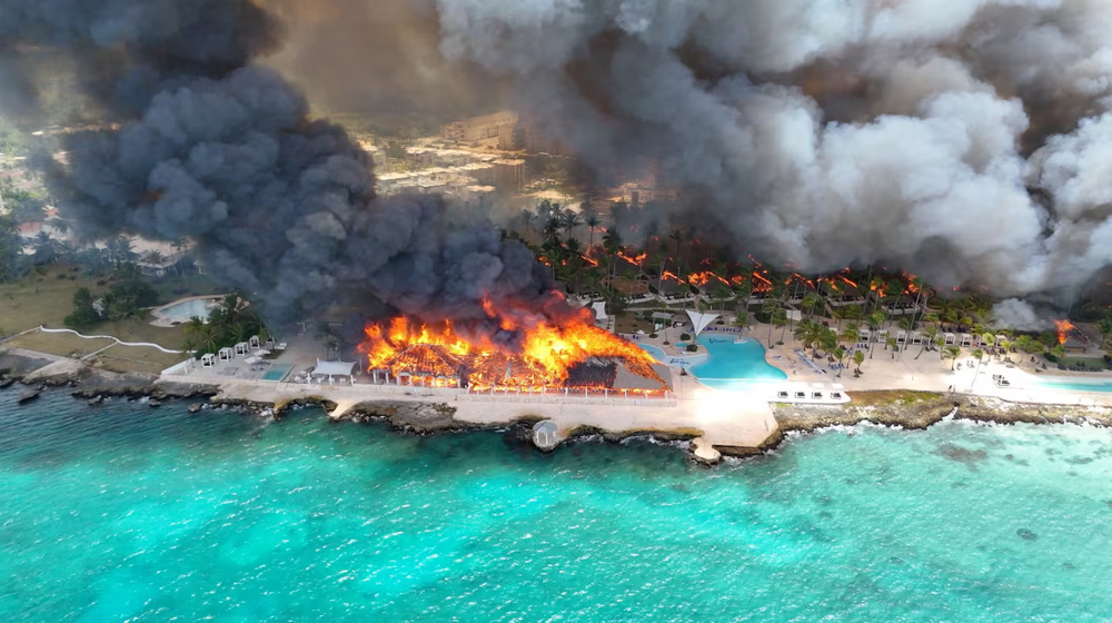 Incendio en un hotel de República Dominicana.
