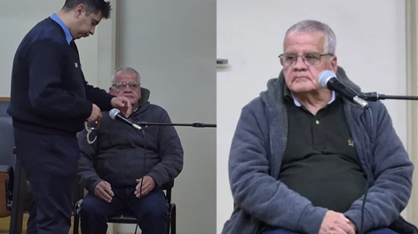 Daniel Ramón Pino llegó en libertad al debate, pero se retiró esposado.&nbsp;