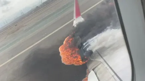 Avión de Latam chocó con un camión en aeropuerto peruano: hay dos bomberos muertos
