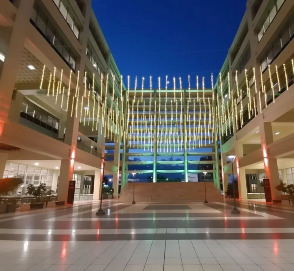 La Plaza Seca luce un cielo lumínico sin precedentes como decoración navideña.
