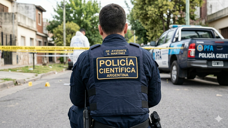 La Policía Científica trabajó en el lugar. Imagen creada con IA.