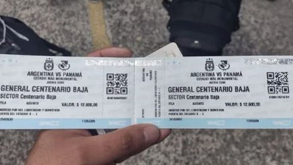 Incautaron entradas para Argentina-Panamá destinadas a la reventa