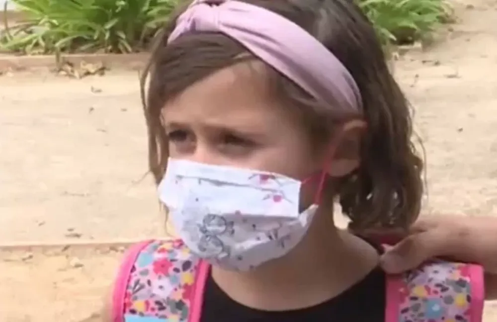 Entendió todo: el mensaje viral de una nena sobre el uso del barbijo