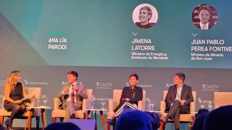 Diario de Cuyo | EXPOSICIÓN. El ministro de Minería sanjuanino fue uno de los expositores en la apertura de la feria. Se explayó sobre todo en el proceso de modernización de la cartera que conduce.