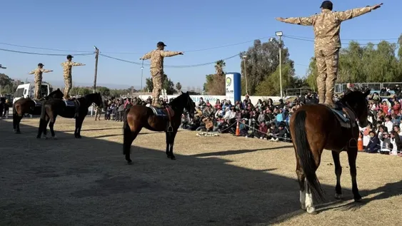 Una exhibición policial en 9 de Julio