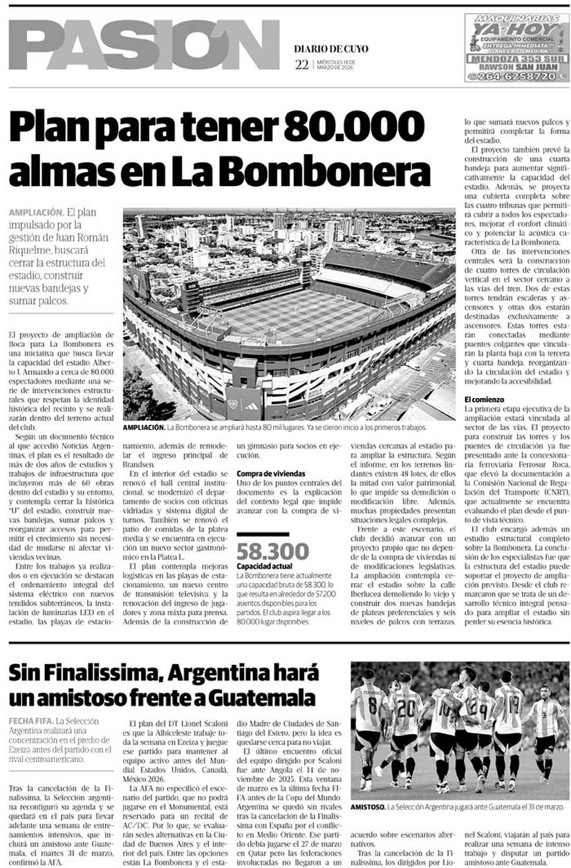 Diario de Cuyo | Pasion DDC 18 de Marzo 2026