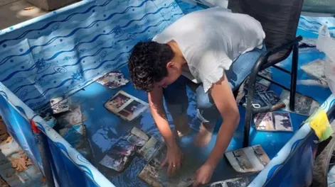 Un incendio destruyó su casa y tres amigas salvaron su archivo de fotos gracias a una pelopincho