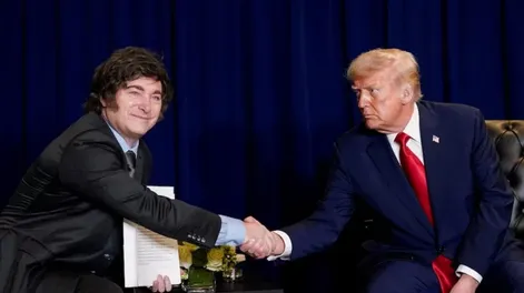 Javier Milei y Donald Trump.-