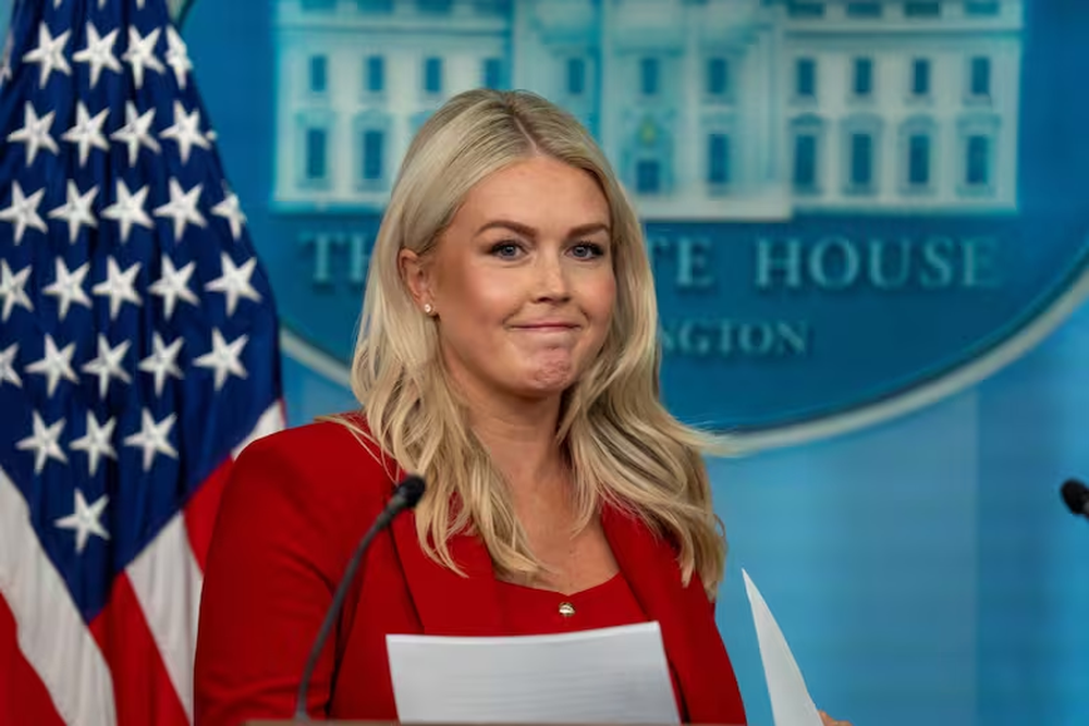 La vocera de la Casa Blanca Karoline Leavitt.