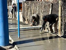 El municipio de 9 de Julio avanza con la construcción de veredas.