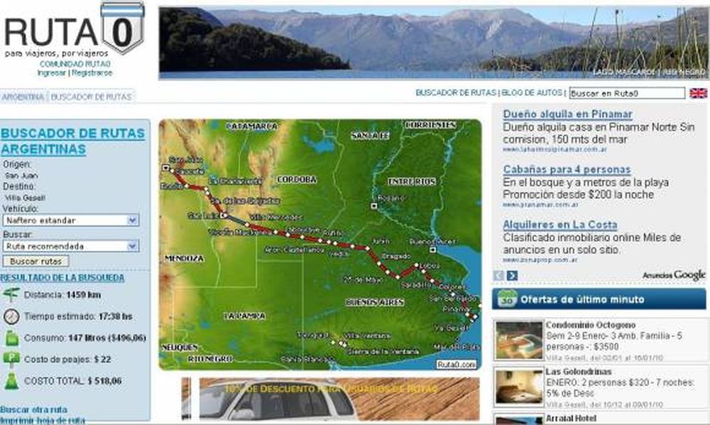Es posible conseguir hospedaje, mapas de ruta e información turística.