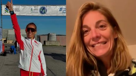 una runner argentina gano una maraton en las islas malvinas y le dedico su triunfo a los excombatientes