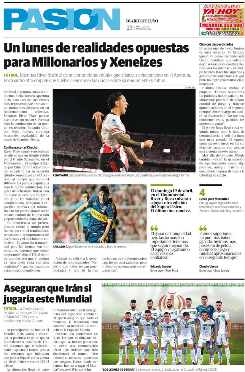 Diario de Cuyo | Pasion DDC 17 de Marzo 2026