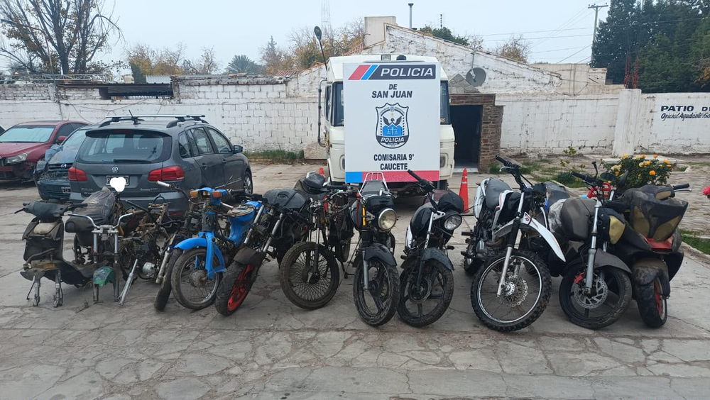 Parte de lo secuestrado en los allanamientos realizados en Caucete