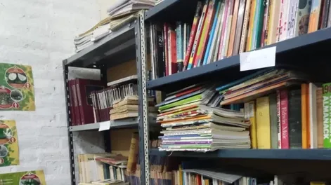 Diario de Cuyo | La Biblioteca Popular Pablo Ramón Rojas está abierta a los vecinos, pero faltan estanterías y otros elementospara brindar mayor orden y comodidad.