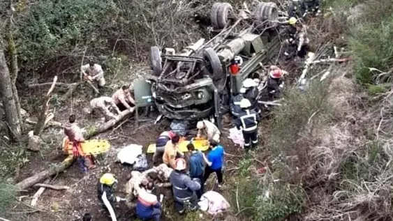 Cuatro muertos y 18 heridos en tragedia vial del Ejército