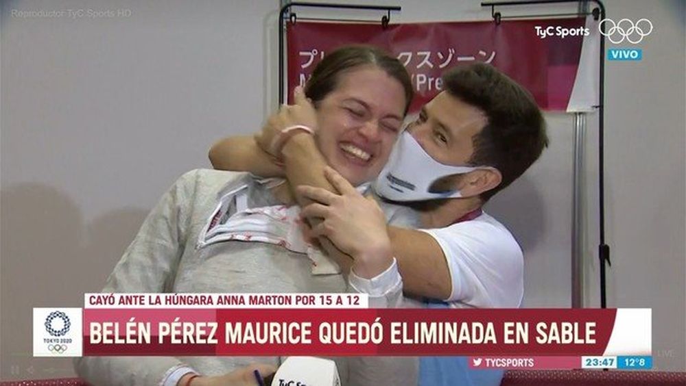 La esgrimista Belén Pérez Maurice recibió una propuesta de casamiento tras su caída en el debut
