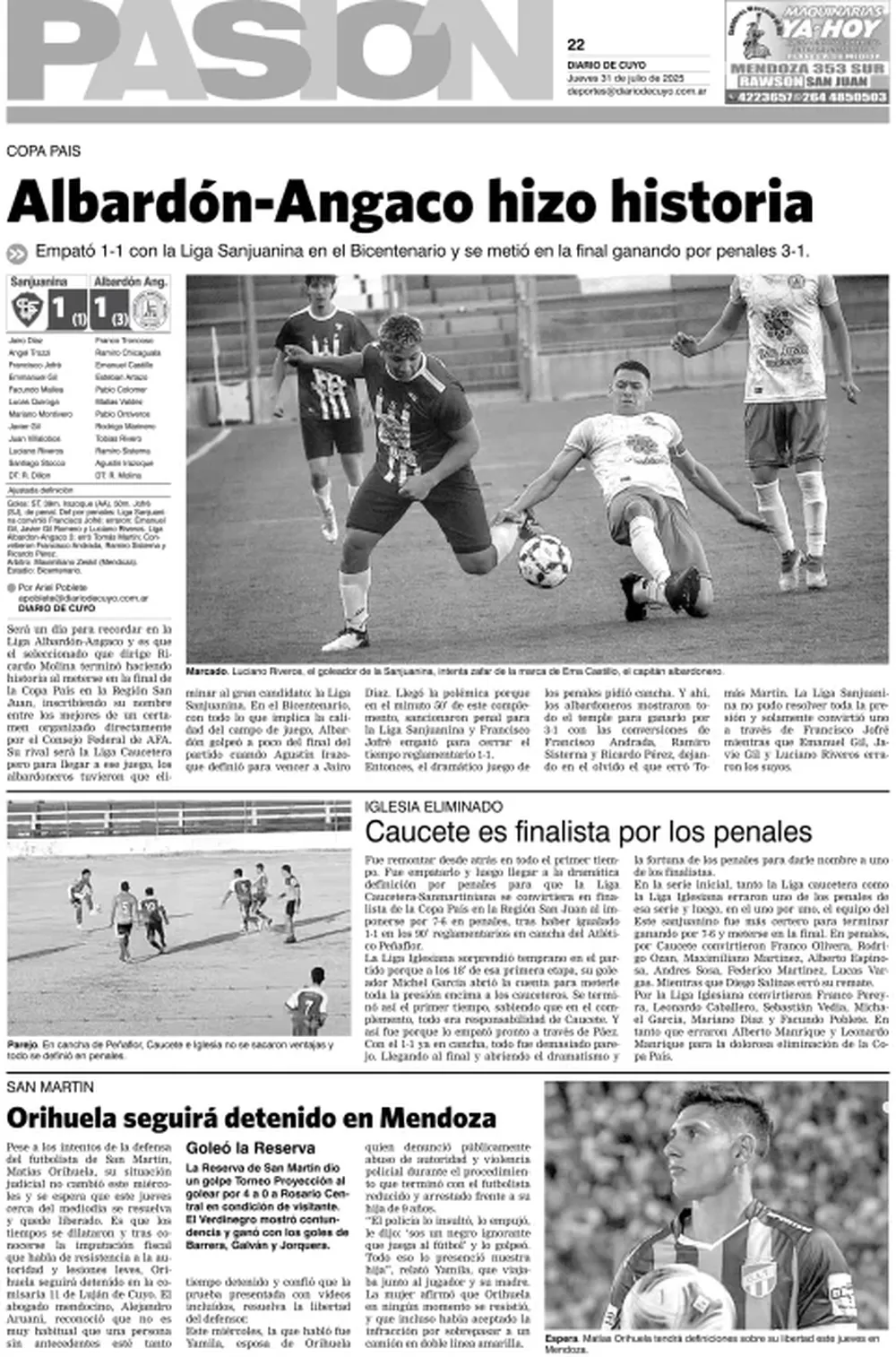 Tapa Pasión 31 de Julio de 2025