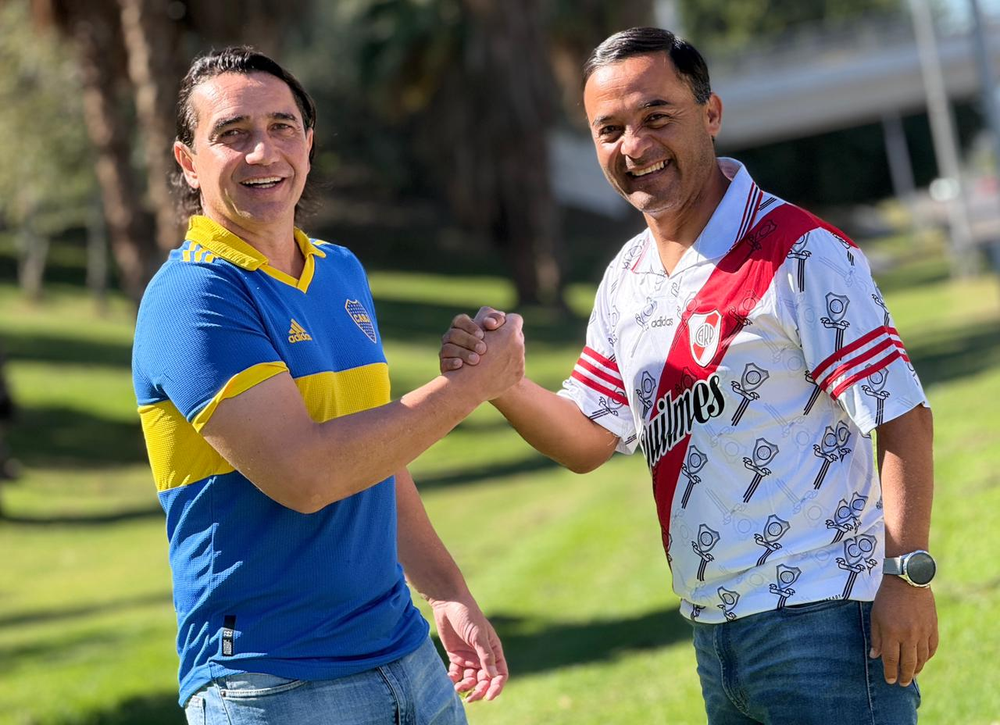 Alfredo Luto Molina, de River, Alberto Beto Naveda, de Boca. Amigos, pasiones frente a frente y un asado en juego para palpitar el Superclásico