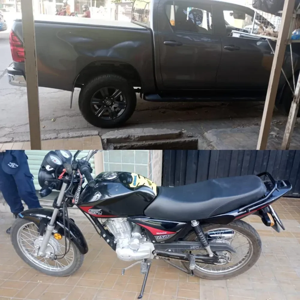 Un motociclista fue hospitalizado por impactar con una camioneta