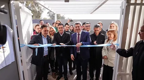 El gobernador Marcelo Orrego inauguró el nuevo Centro de Desarrollo Infantil de Angaco. El edificio cuenta con una superficie aproximada de 220 m2. (Prensa Gobierno)