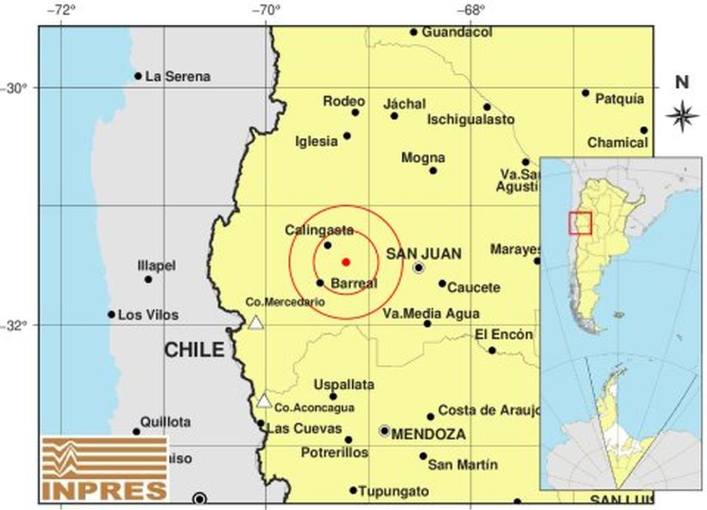 La imagen muestra el epicentro del sismo.